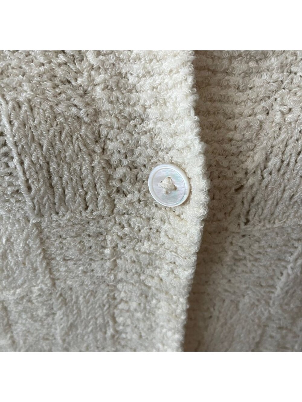 VTG MARION FOALE Hand Knit Box Square Cardigan - Picture 6 of 7